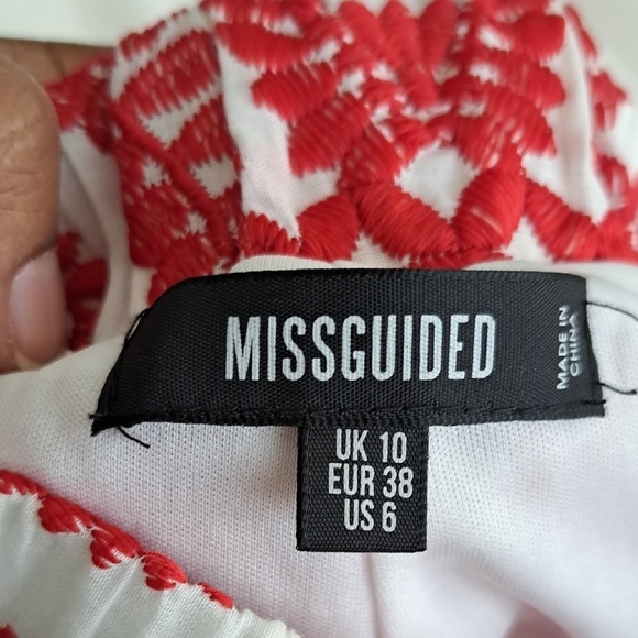 Missguided Red and White Shorts - Picture 2 of 7